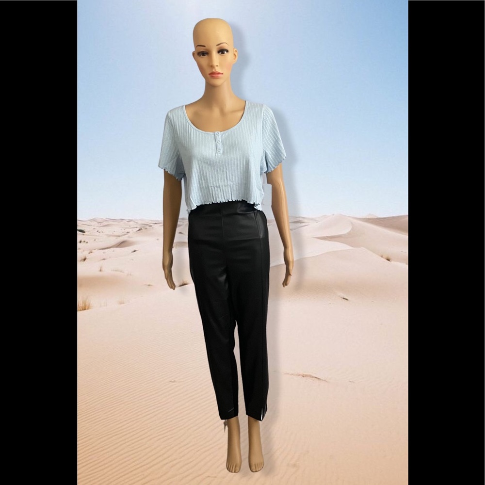 Faux-Leather Leggings,
